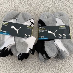 Puma Women's Low-Cut DryCell Socks 12 pairs - White, Gray, Black